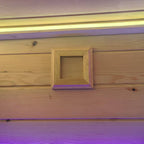 Affordable eco - friendly wooden outdoor square sauna for 4 people, made of red cedar