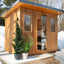 Affordable eco - friendly wooden outdoor square sauna for 4 people, made of red cedar