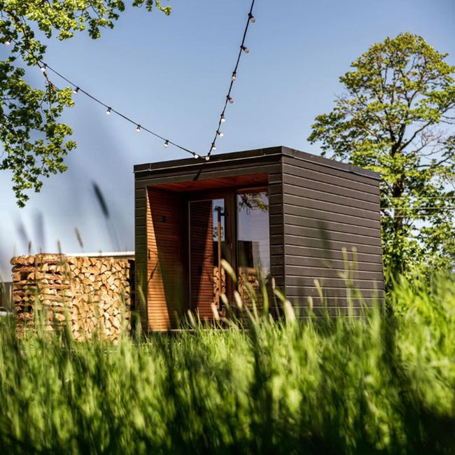 Luxurious Custom - made Square Outdoor Sauna for 8 People: Enjoy the Ultimate Outdoor Leisure Time Hover Image