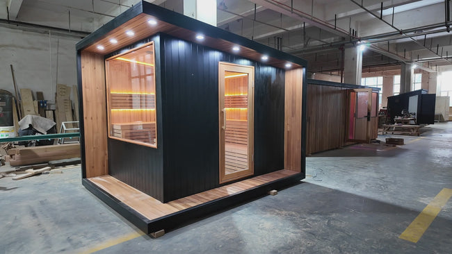 High - quality large - sized outdoor home sauna, suitable for 3 - 5 people Hover Image