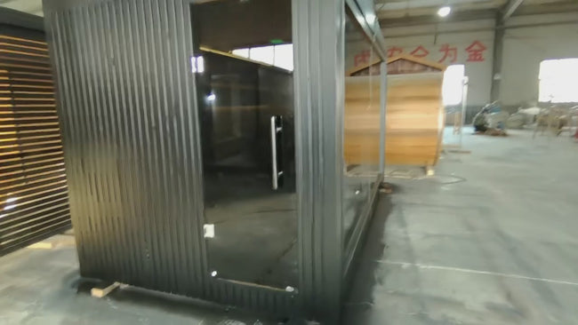 Factory - customized cedar outdoor sauna, a large - scale traditional family sauna for 4 - 10 people Hover Image